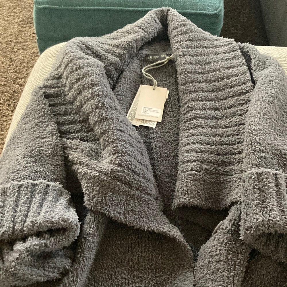 Barefoot Dreams CozyTwist Short Sleeve Sweater Coat
